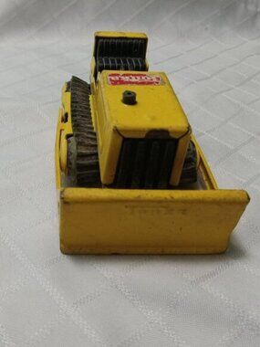 4inch Bulldozer Tonka Truck Yellow Black Pressed Steel vintage